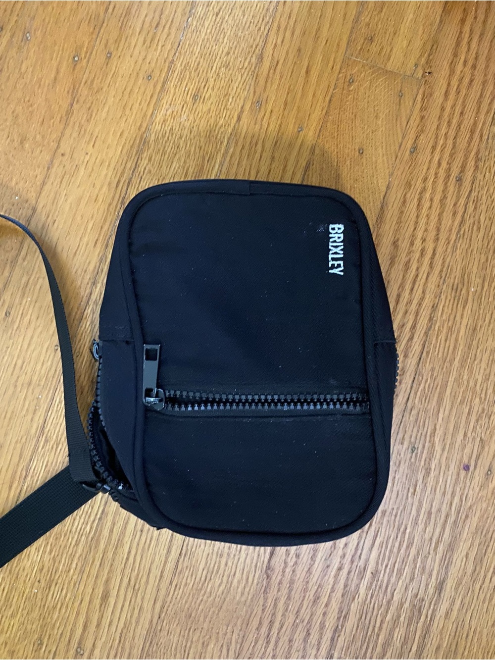 Brixley Compact Black Crossbody Bag with Front Zip Pocket